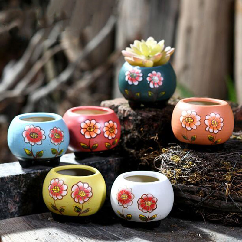Bonsai Garden Europe - 6 buah/set Pot tanaman Bonsai, Pot