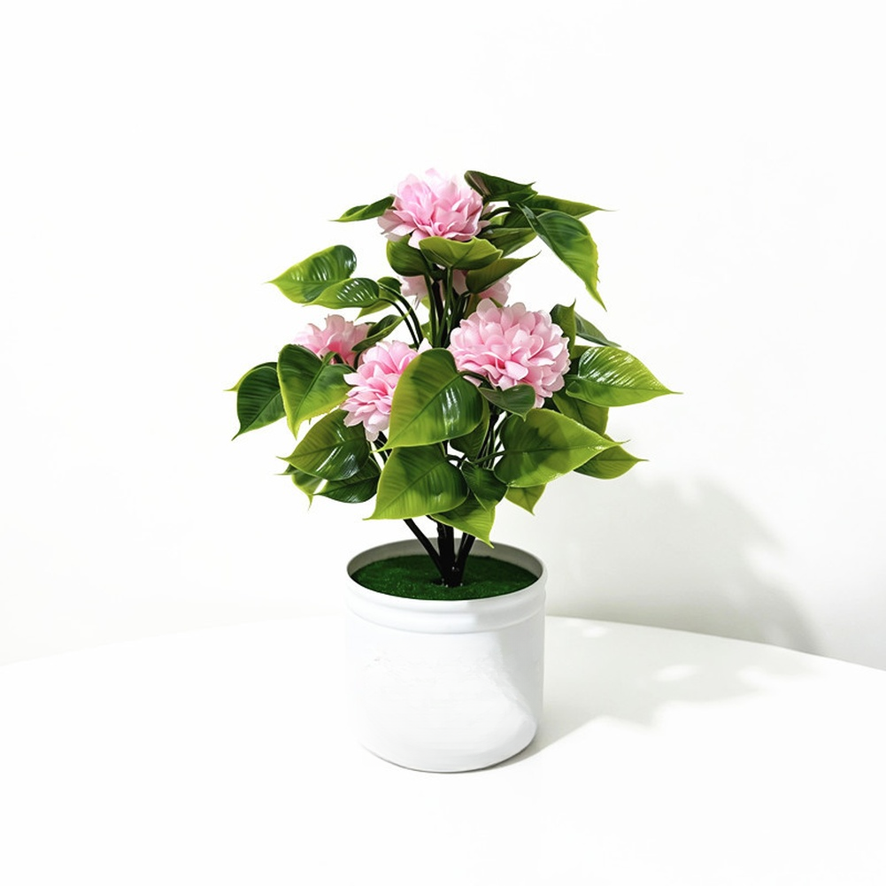 Bonsai Garden Design - Bunga Krisan Buatan dalam Pot Berbentuk