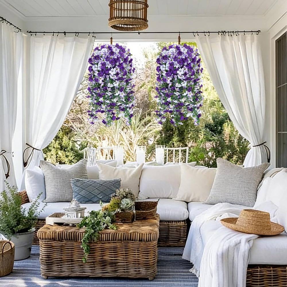 1 Buah Bunga Artifisial Ungu 7 - Bonsai Garden Wall ulasan dan harga