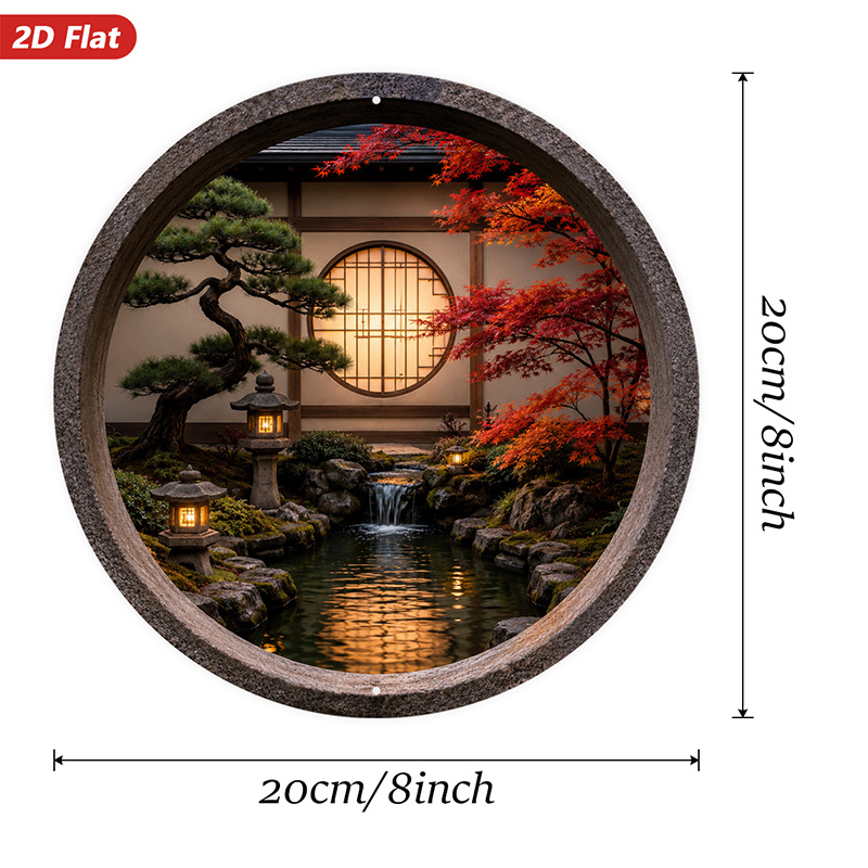 Dekorasi Dinding Logam Bulat 2 - Bonsai Garden Wall ulasan dan harga