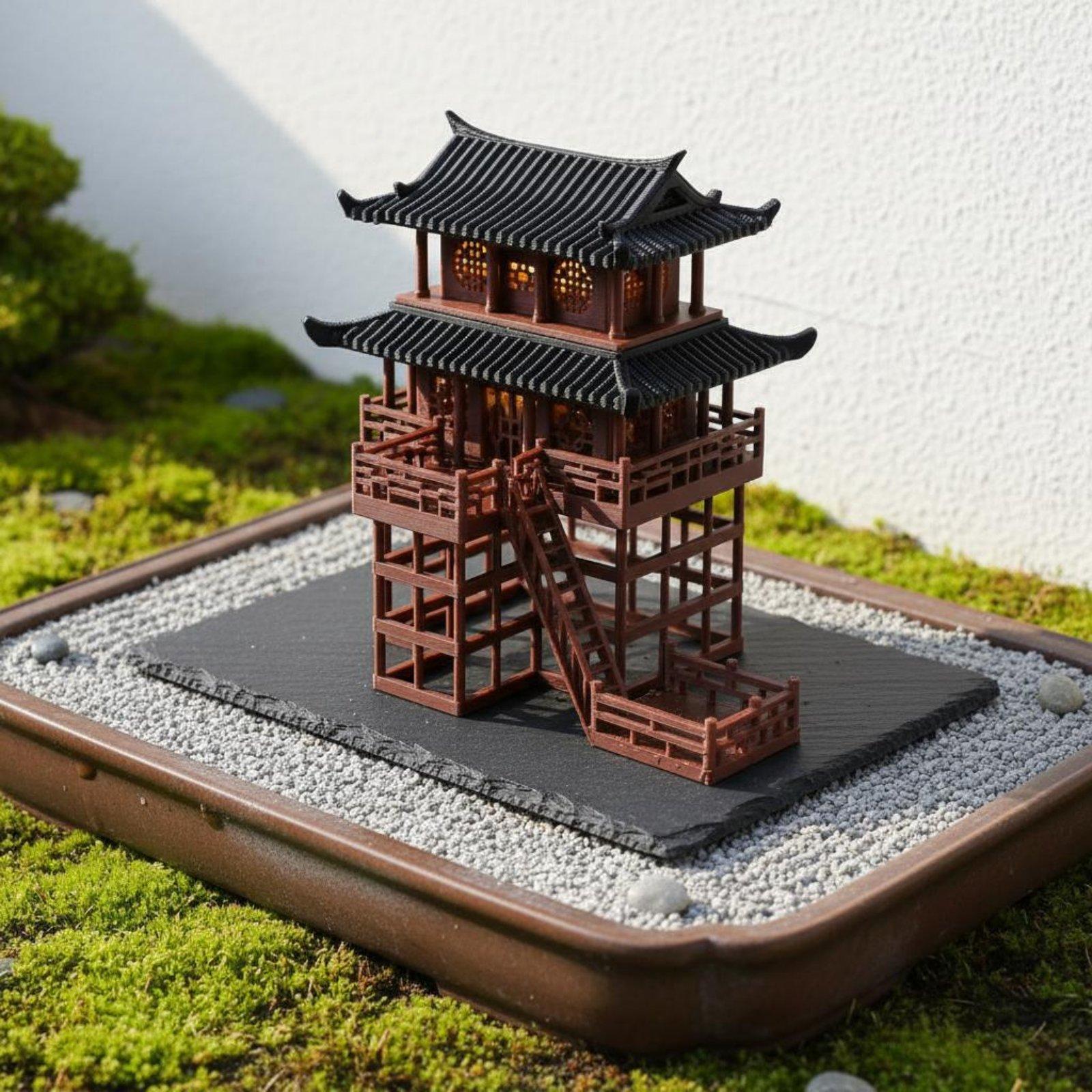 Pagoda Plastik Mini untuk Meja - Bonsai Gardener ulasan dan harga